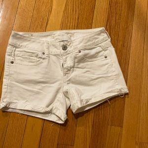 American eagle white jean shorts